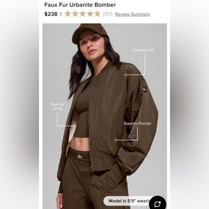 Alo Yoga Bomber Jacket - Faux Fur Urbanite